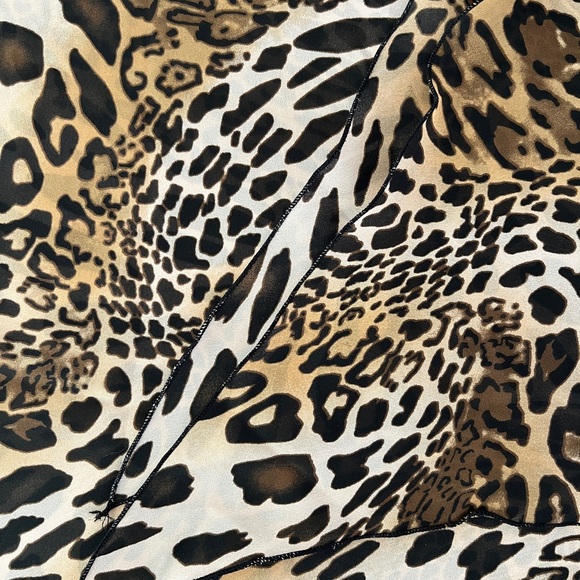 La Palapa Leopard Sarong Animal Print Pareo Scarf Sheer Swim Coverup - Picture 6 of 8